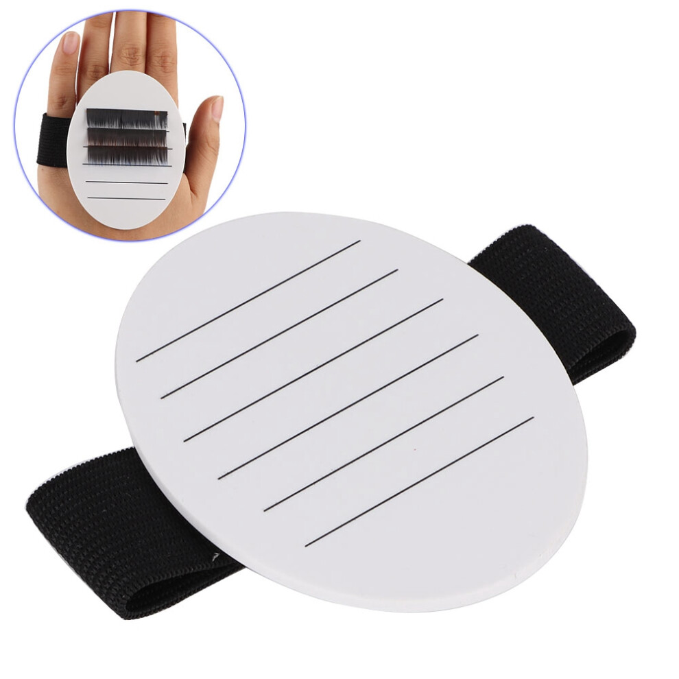 Eyelash Extension Plate Pallet Acrylic Handheld Holder White with Belt