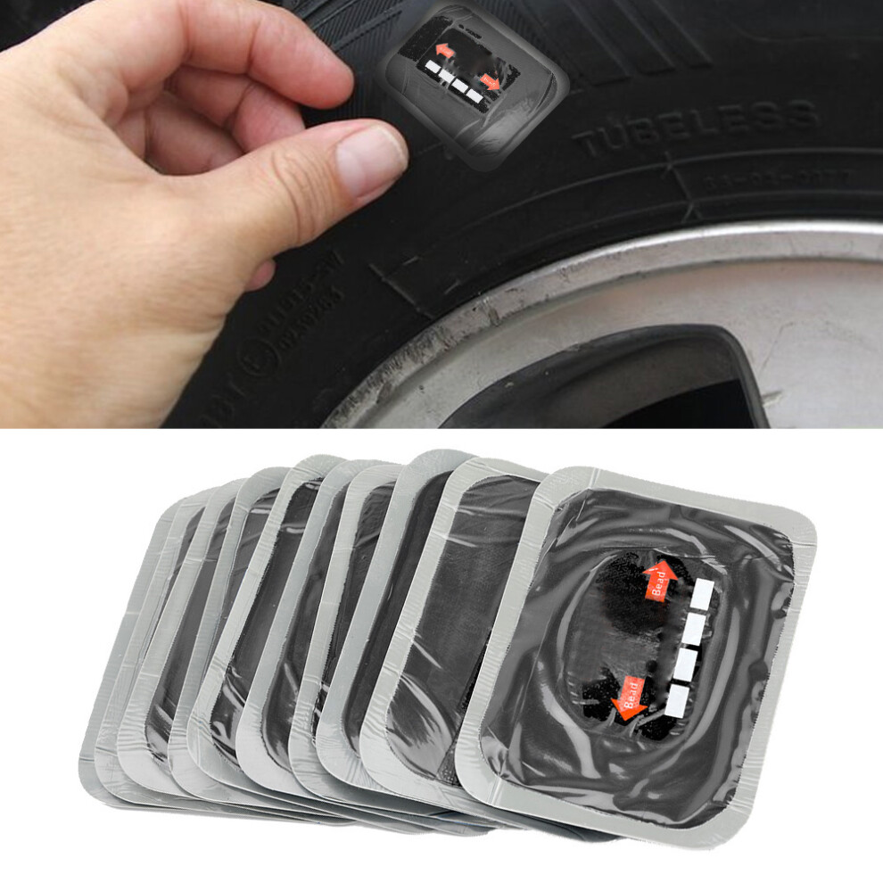 Natural Rubber Car Tire Patches 10Pcs 80X120mm For Tubeless Tyre Repair 6931363177860