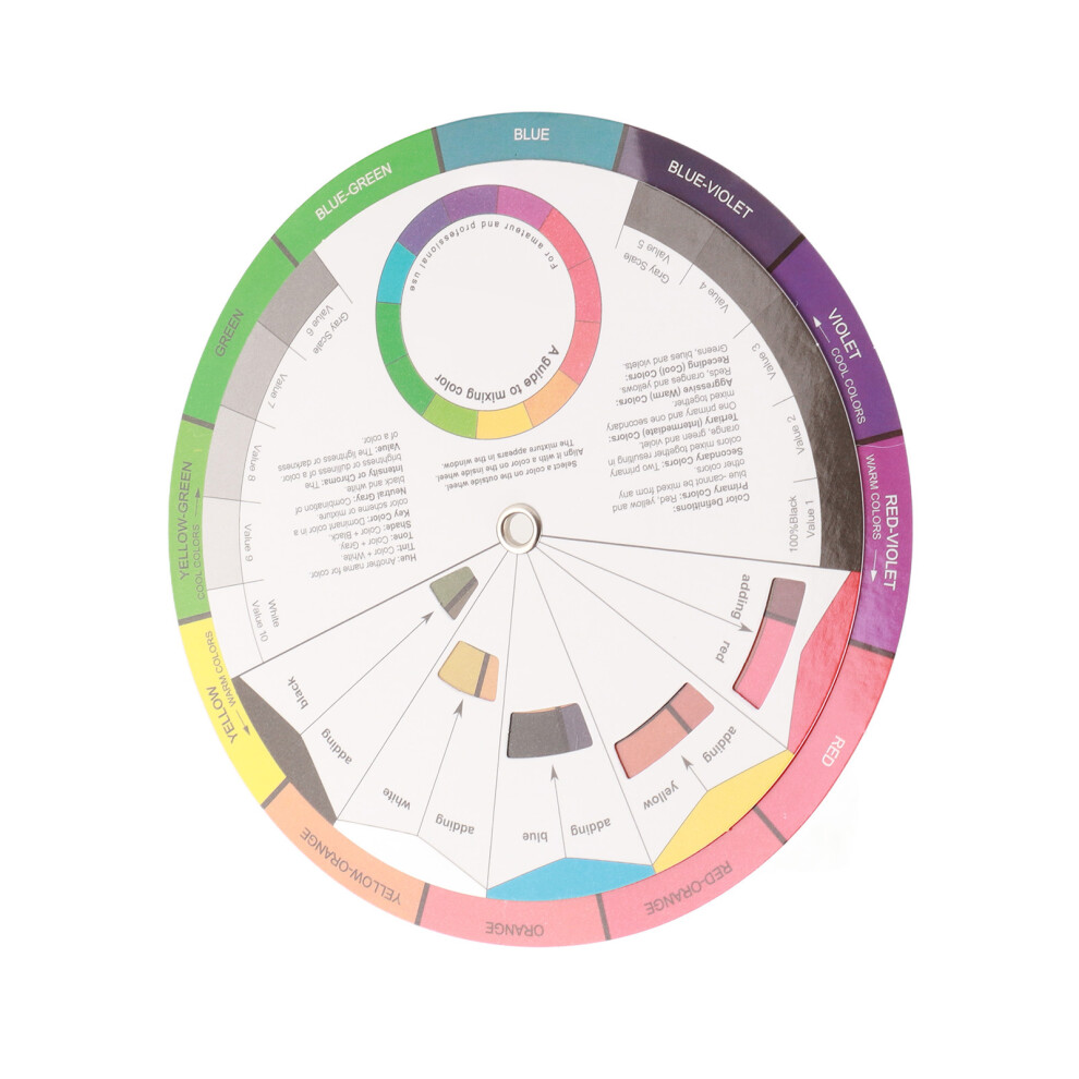 Tattoo Color Wheel Chart, 14cm Multi-Color Pigment Mix Guide