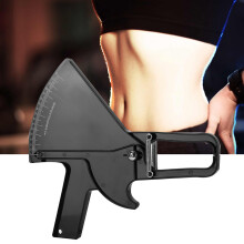 Body Fat Caliper Tester, Accurate Skinfold Measurement Tool Black