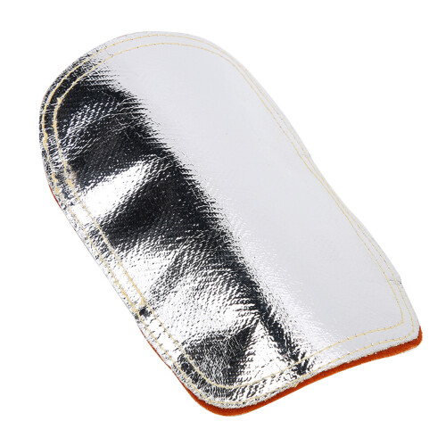 Heat Shield Split Cowhide Leather Welding Hand Pad, 21cm, Aluminized Back 2