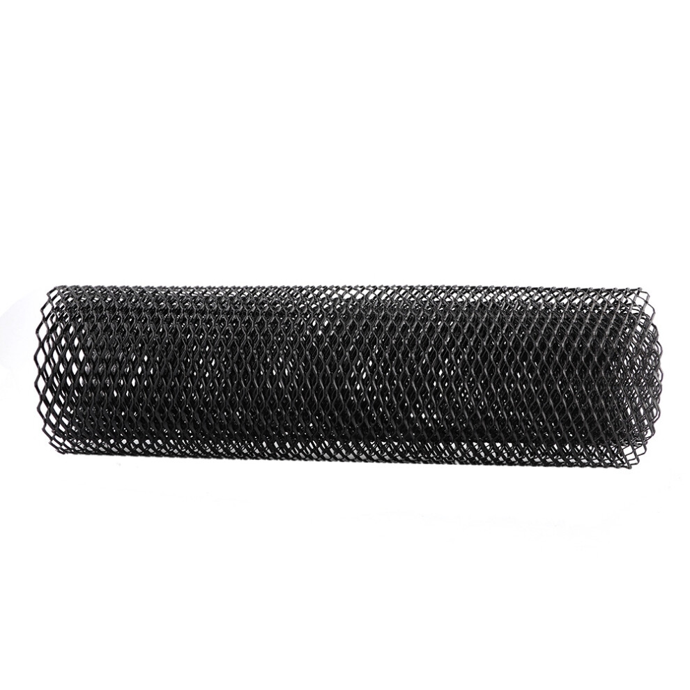 6X12mm Aluminum Alloy Car Front Grille Mesh Sheet Â Universal 100X33cm Black 3781363179790