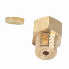 Messing CO2-Tankadapter W21.8 auf CGA320, 2,8 cm / 1,1 in