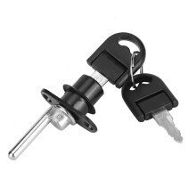 Office Security 2Pcs 16mm Black Lock Set for Drawer and Cabinet Use