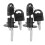 Office Security 2Pcs 16mm Black Lock Set for Drawer and Cabinet Use 2