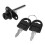 Office Security 2Pcs 16mm Black Lock Set for Drawer and Cabinet Use 7
