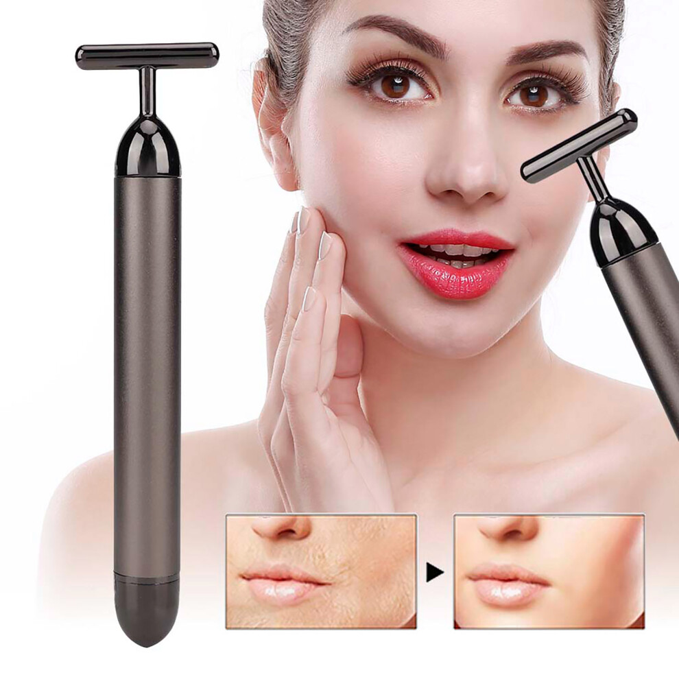 Gray Electric Face Massager For Skin Lifting & Firming Smoky Beauty Device