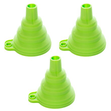 Funil de cozinha dobrável, utensílio de silicone com sistema telescópico de dobragem, livre de BPA e seguro para cozinhar, próprio para