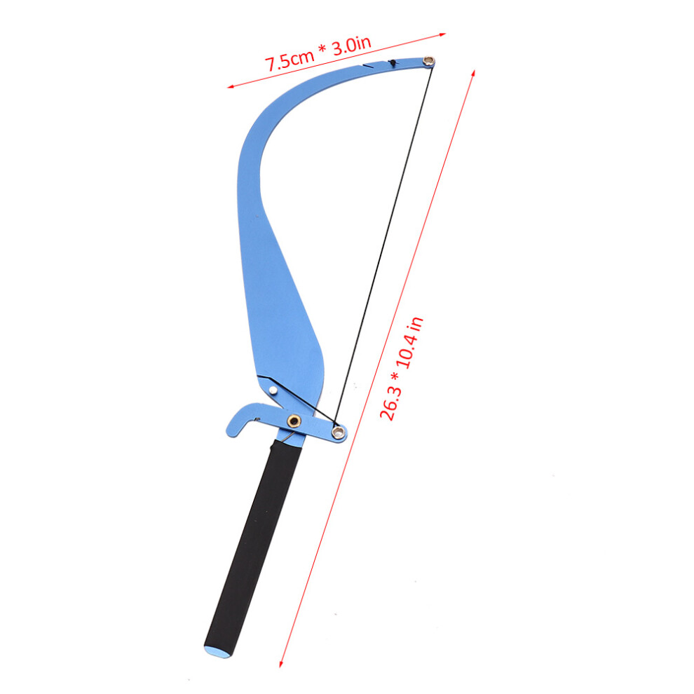 Eyebrow Tattoo Ruler Measure Tool Blue, Aluminum Alloy, 26.3 x 7.5cm