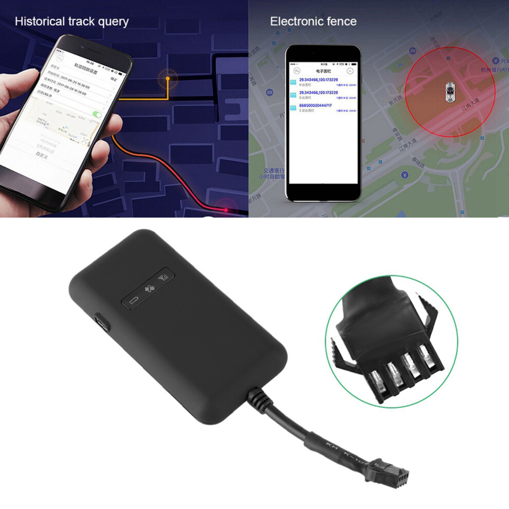 Mini Vehicle Gps Tracker Gprs Gsm Locator, Black, 63X46x17mm 8741363181716