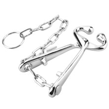 Kuhnasen-Zange aus Edelstahl, 20 cm x 3,3 cm, Silber