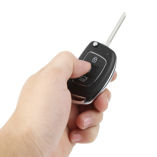 Black 3-Button Key Shell for Hyundai Santa Fe ix45 2013-2014