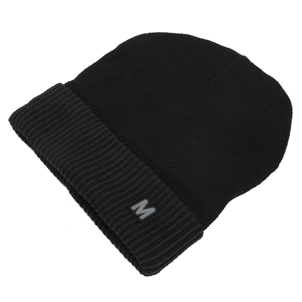 USB Rechargeable Heated Wool Hat Black Brim 55C Fast Heating