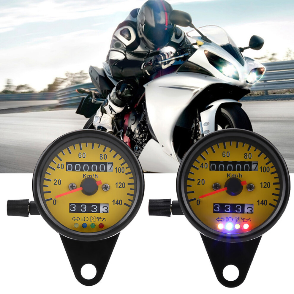 Motorcycle 60mm Speedometer with Odometer and Indicator Black Finish-image-OPC-PN5V8P7-NEW