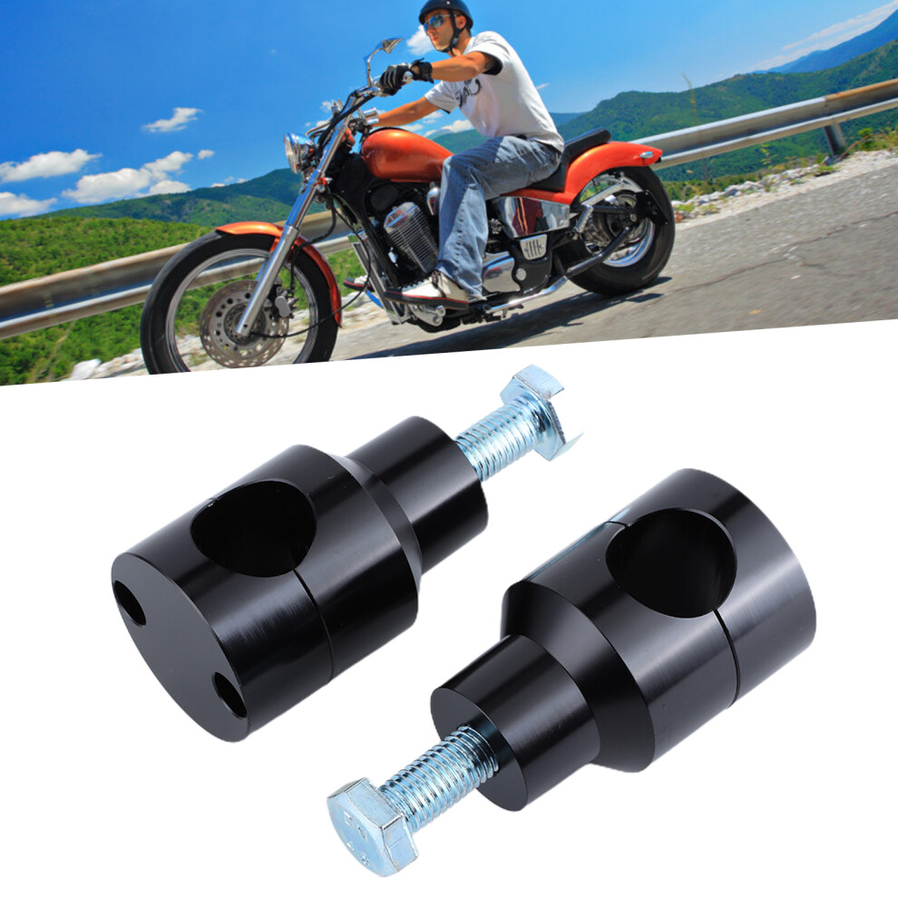 Motorcycle Handlebar Riser Clamp 25Mm/1.0In Universal Circular Mount Black 6951363184491