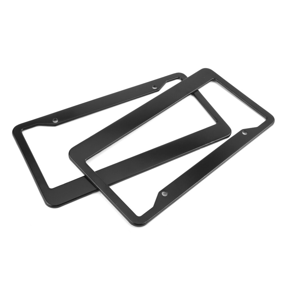 Stainless Steel 2Pcs Car License Plate Frame Cover Holders Mount Brackets 8751363184822