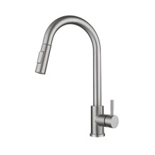 Pull Out Sensor Gold Kitchen Faucet With Sensitive Touch Control, Brushed Nickel Finish, NoTouch, PullDown Sprayer