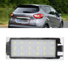 2 Stück schwarze 3W 18LED Kennzeichenleuchten für Clio