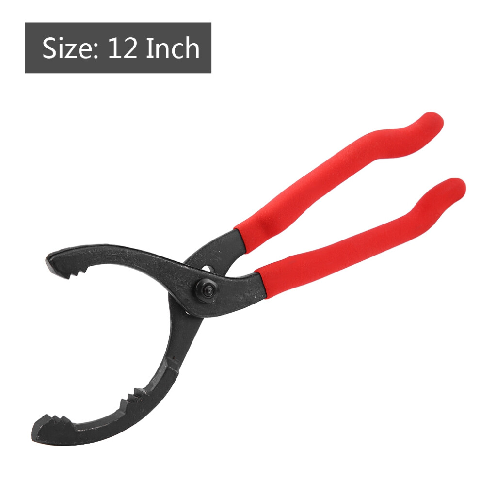 12 Inch Steel Oil Filter Wrench Clamp Disassembly Tool Red/Black 4081363186507