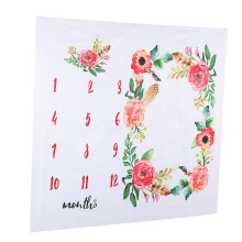 Infant Milestone Blanket for Monthly Growth Photos 100x100cm Cloth