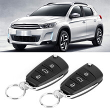 Black Universal Car Alarm System with 3 Buttons Keyless Remote Control Kit