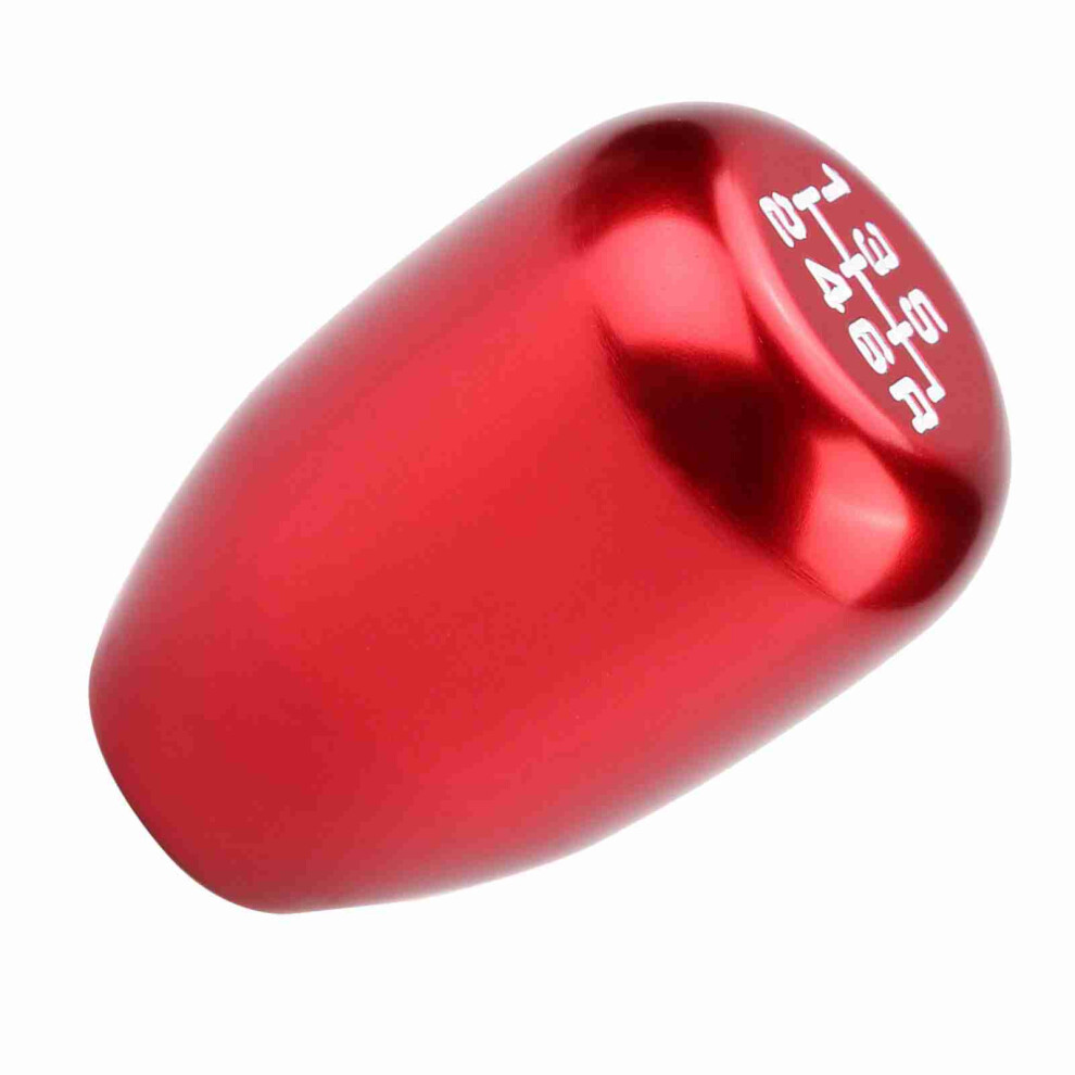 Universal Shifter Knob 6 Gears For Manual Cars With Easy Installation Red 4921363188951