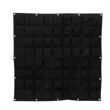 Planter Bag For Indoor/Outdoor Wall Hanging, Waterproof Wall Hanging Breathable Design For Indoor Outdoor Wall Greening (Black, 72 Pockets)