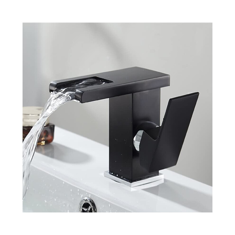 Bathroom Basin Faucet Waterfall Solid Brass Led Sink Faucet White Singlehandle Deck Mounted Color Slt096b 9105992272921