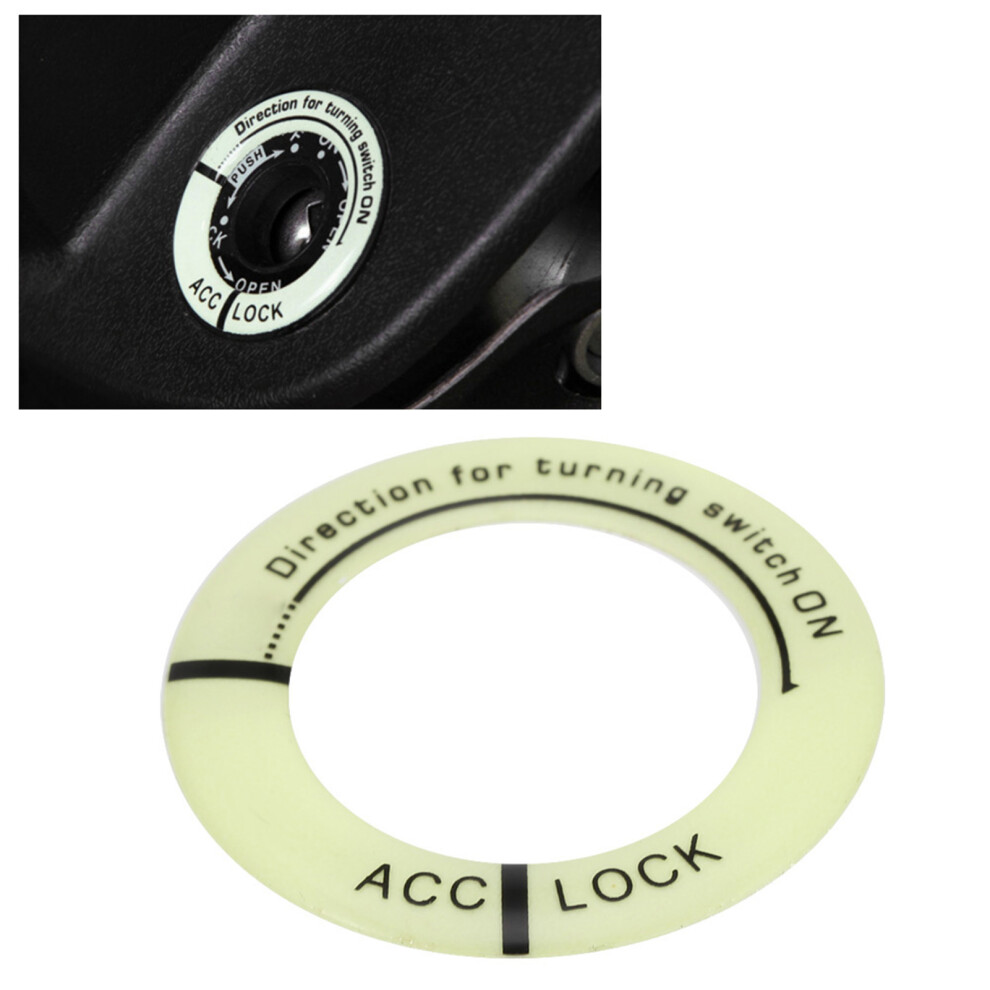 Car Motorcycle Luminous Ignition Switch Key Ring Cover - Universal Letter Black 4991363191169