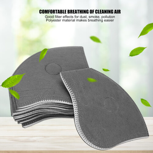 20 Pieces Disposable Activated Carbon Filters for Face Guards Windproof Use 2