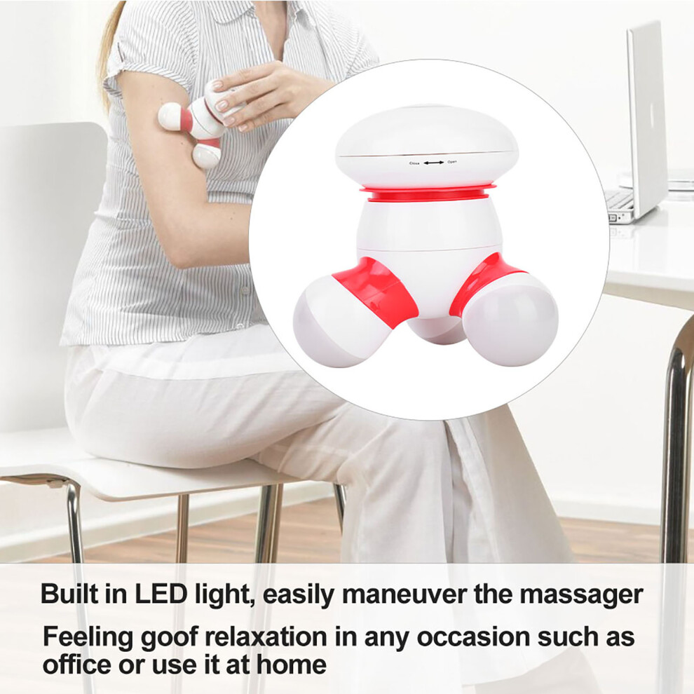 Portable Mini USB Massager: Octopus Shape with LED & Low Noise Vibration