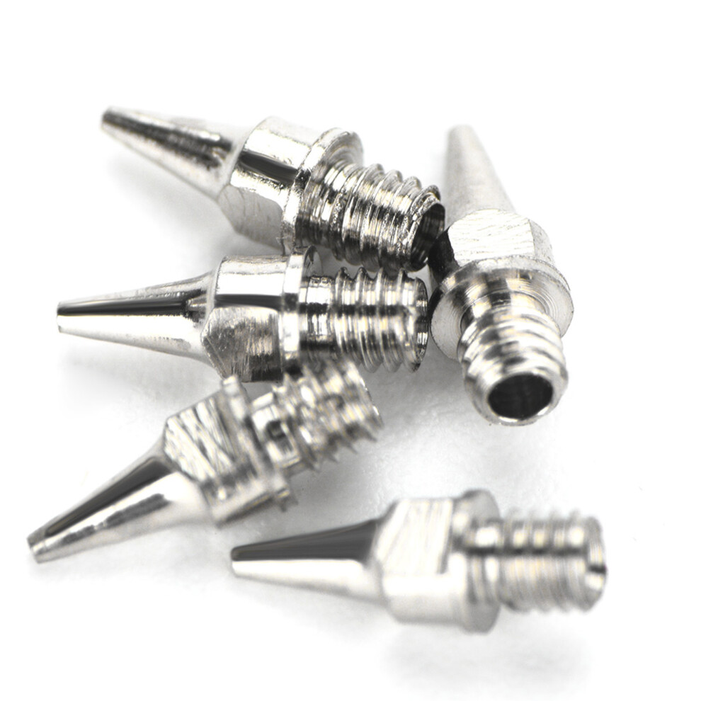 Airbrush Nozzle Set 5pcs Fluid Feed Parts 0.3mm for Art & Model Painting