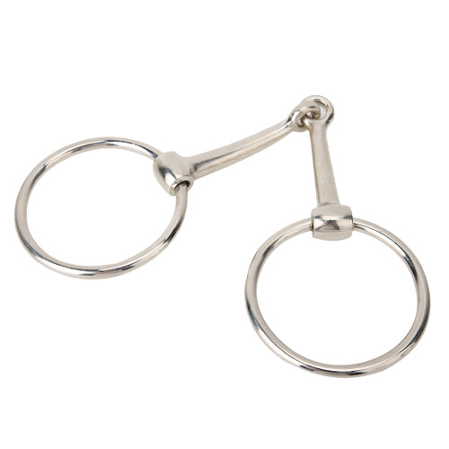 Durable Iron Horse Ring Snaffle Bit with Hollow Jointed Mouth