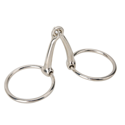 Durable Iron Horse Ring Snaffle Bit with Hollow Jointed Mouth 1