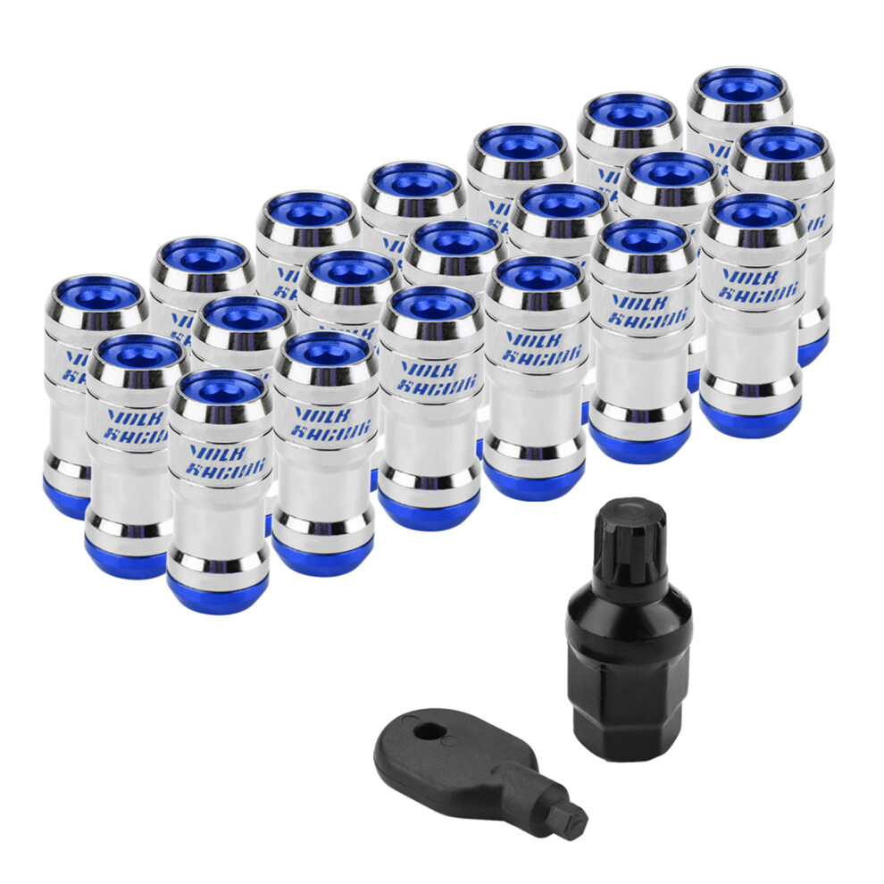 M12 X P1.5 Car Racing Lug Wheel Nuts Set For Aftermarket Wheels Blue 4161363197816