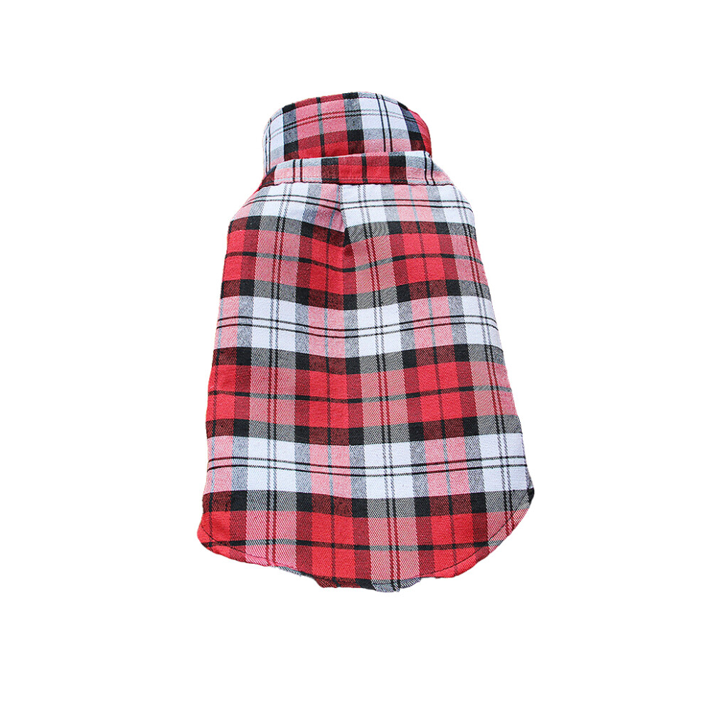 (Red, XXL) Pet Plaid Shirt Breathable Dogs T-Shirts Puppies Shirt Puppies-image-OPC-PN5VN7H-NEW