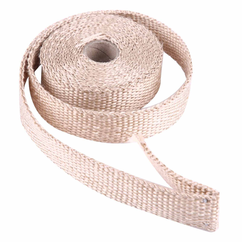 5M Automotive Exhaust Heat Shield Tape Titanium Insulation Wrap With Steel Ties 4661363199358
