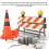 Durable 70cm Foldable Traffic Cones with Day & Night Visibility Strips 1