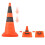 Durable 70cm Foldable Traffic Cones with Day & Night Visibility Strips 5