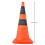Durable 70cm Foldable Traffic Cones with Day & Night Visibility Strips 12