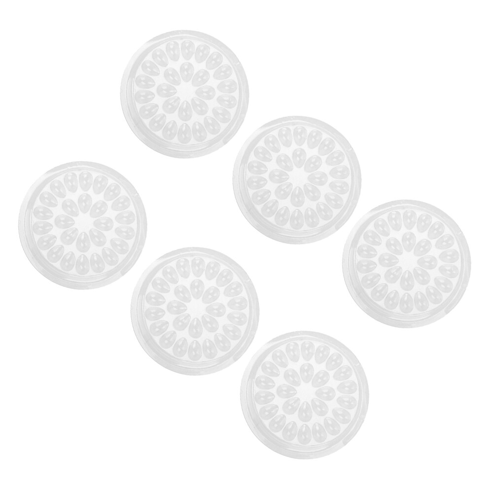 Eyelash Extension Glue Stand Pads 50pcs Clear Plastic Disposable Holders