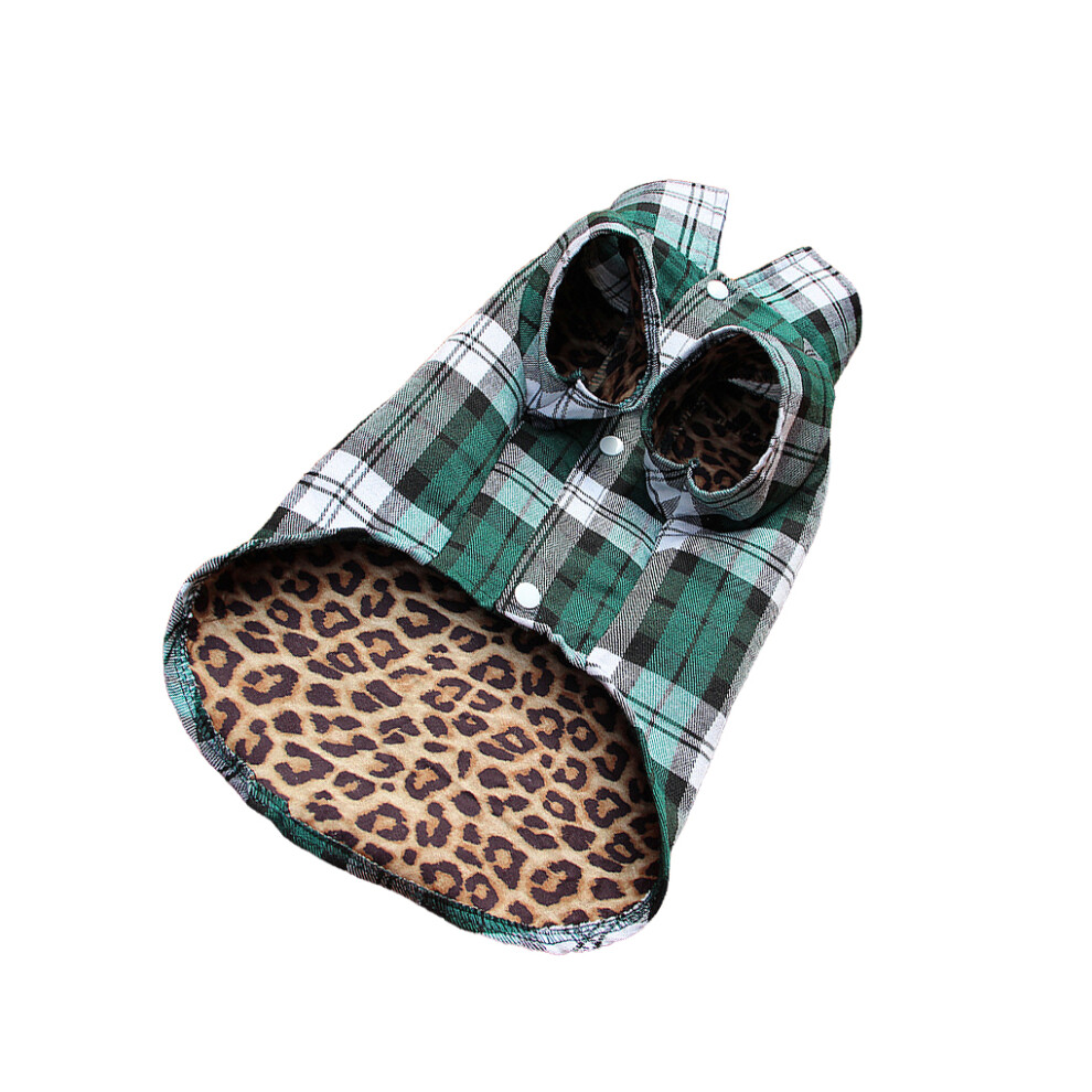 (Green, M) Pet Plaid Shirt Breathable Dogs T-Shirts Puppies Shirt Puppies-image-OPC-PN5VQYG-NEW