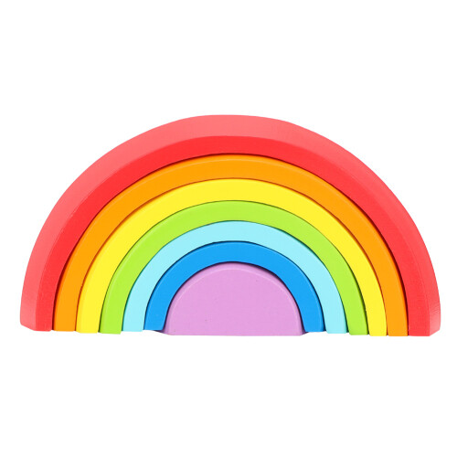 Holz-Regenbogen-Bogenbrücke Spielzeug, 1 Set, 24,5 cm max 1