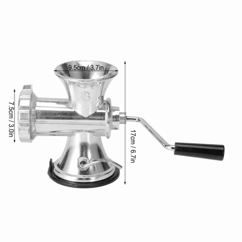 Aluminium-Hand-Fleischwolf, Silber, 39 Unzen, 17 cm 1