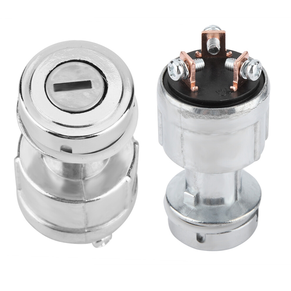 Universal 12V/24V Ignition Switch Starter With 2 Keys, Zinc Alloy, 6.5X3x3cm 7691363200478