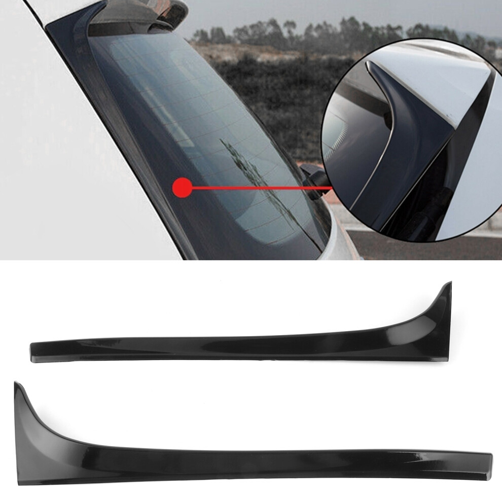 2Pcs Rear Window Spoiler Wing Cover For Mk7 Gtd R 2014-2018 Glossy Black 8381363201511