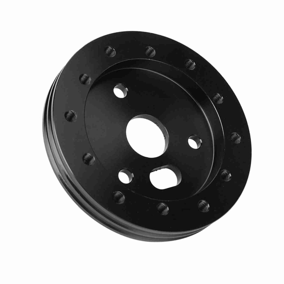 Steering Wheel Spacer 3 Hole 0.5In Hub For 6 Hole Adapter For Aussie Cars Black 8081363202210