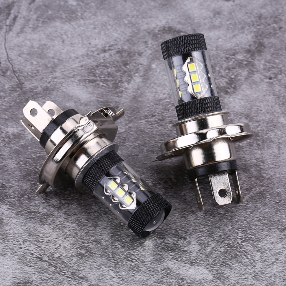 2 Pcs H4 12V-24V 80W High Power Bright Led Fog & Daytime Running Bulbs Light 4131363202483