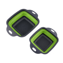 Diseño plegable y que ahorra espacio, juego de coladores plegables para mayor eficiencia en la cocina, silicona resistente al calor de grado