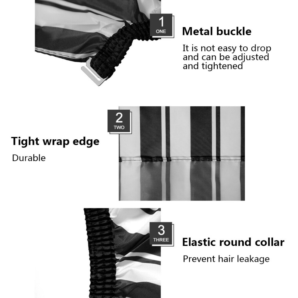 Black Barber Shop Apron Cape Breathable Hairdressing Gown For Professionals